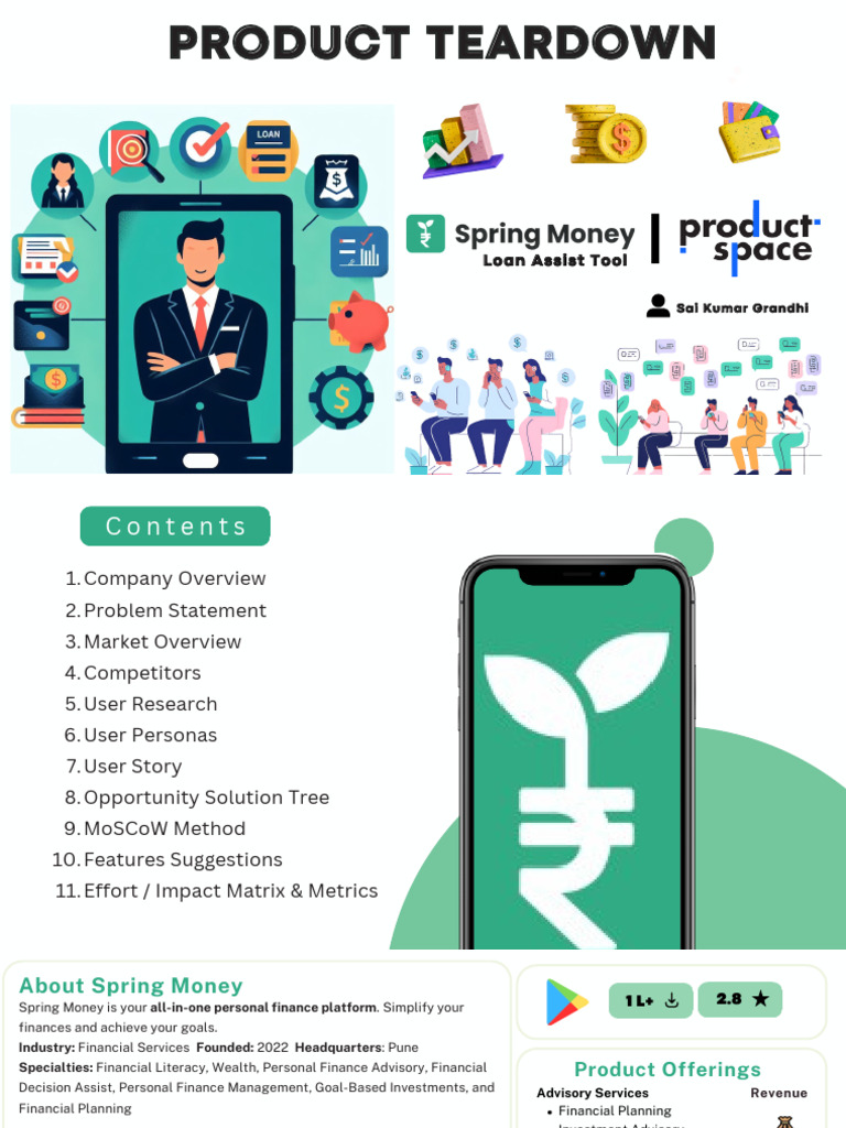 Spring Money Product Teardown 1718637033 | PDF | Loans | Usability