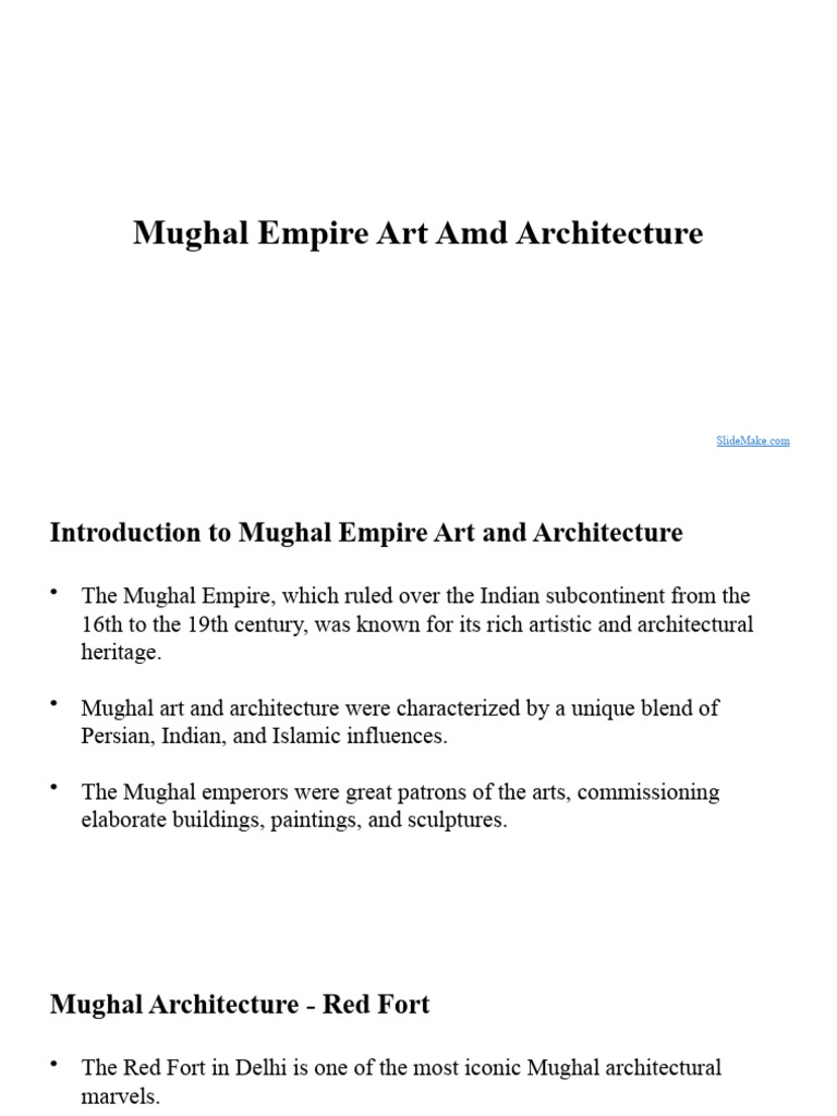 Mughal Empire Art Amd Architecture | PDF | Mughal Empire | The Arts
