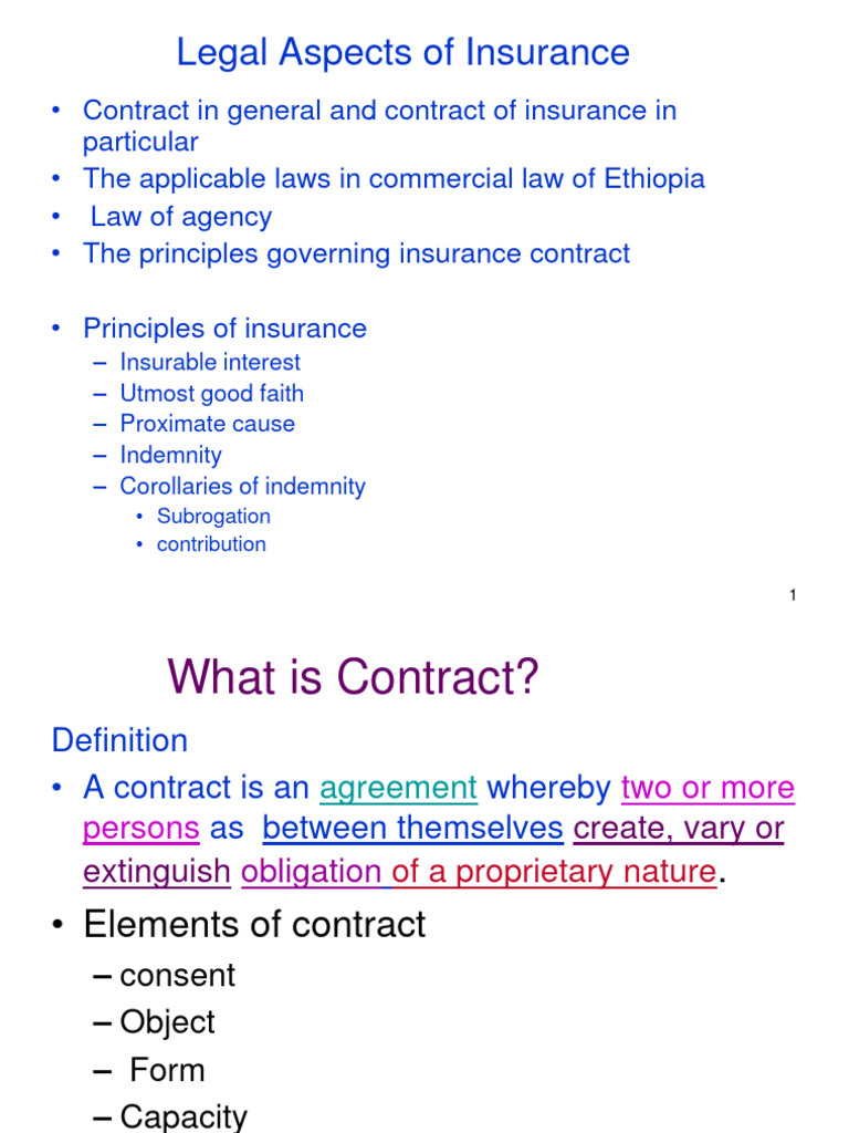 0.5. Legal Aspects of Insurance | PDF | Insurance | Offer And Acceptance