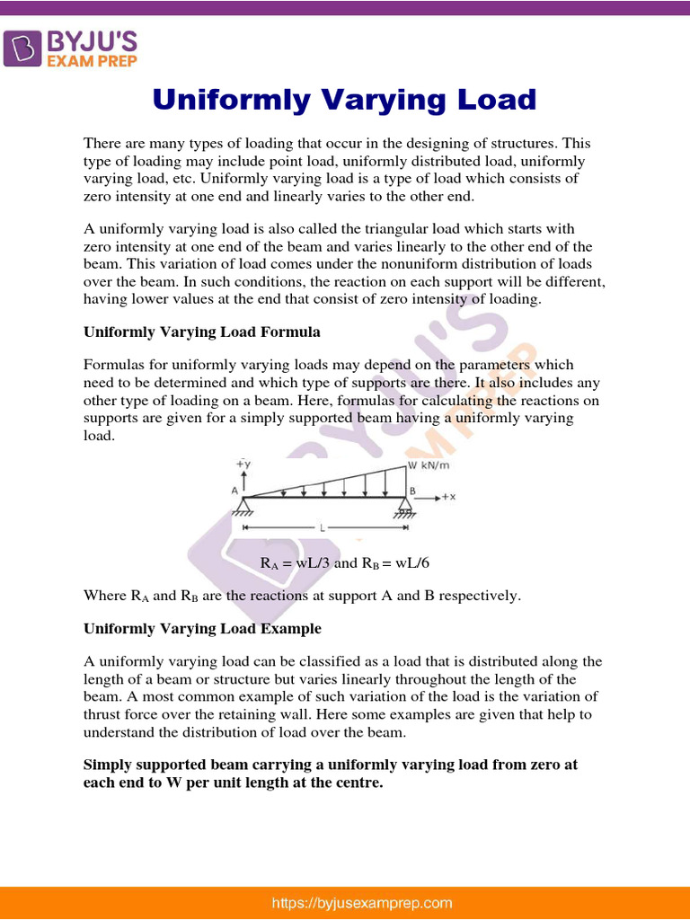 Uniformly Varyintg Load Gaterhtgg Notes 30 | PDF | Beam (Structure ...
