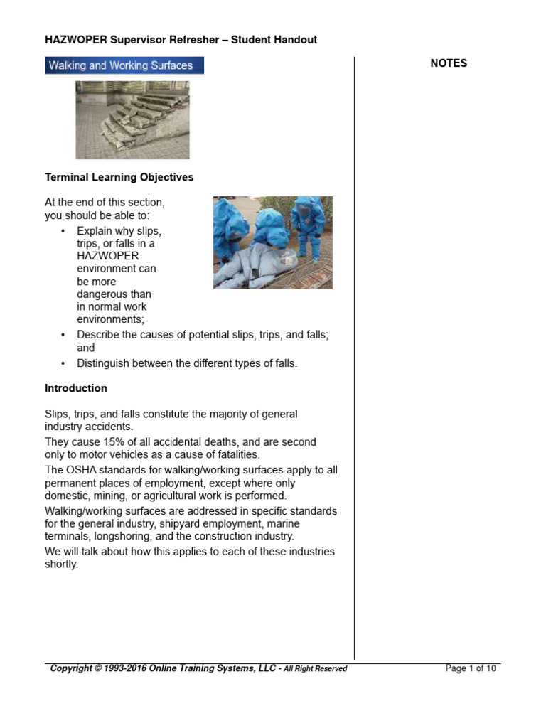 Section 4 - Walking and Working Surfaces | PDF | Personal Protective ...