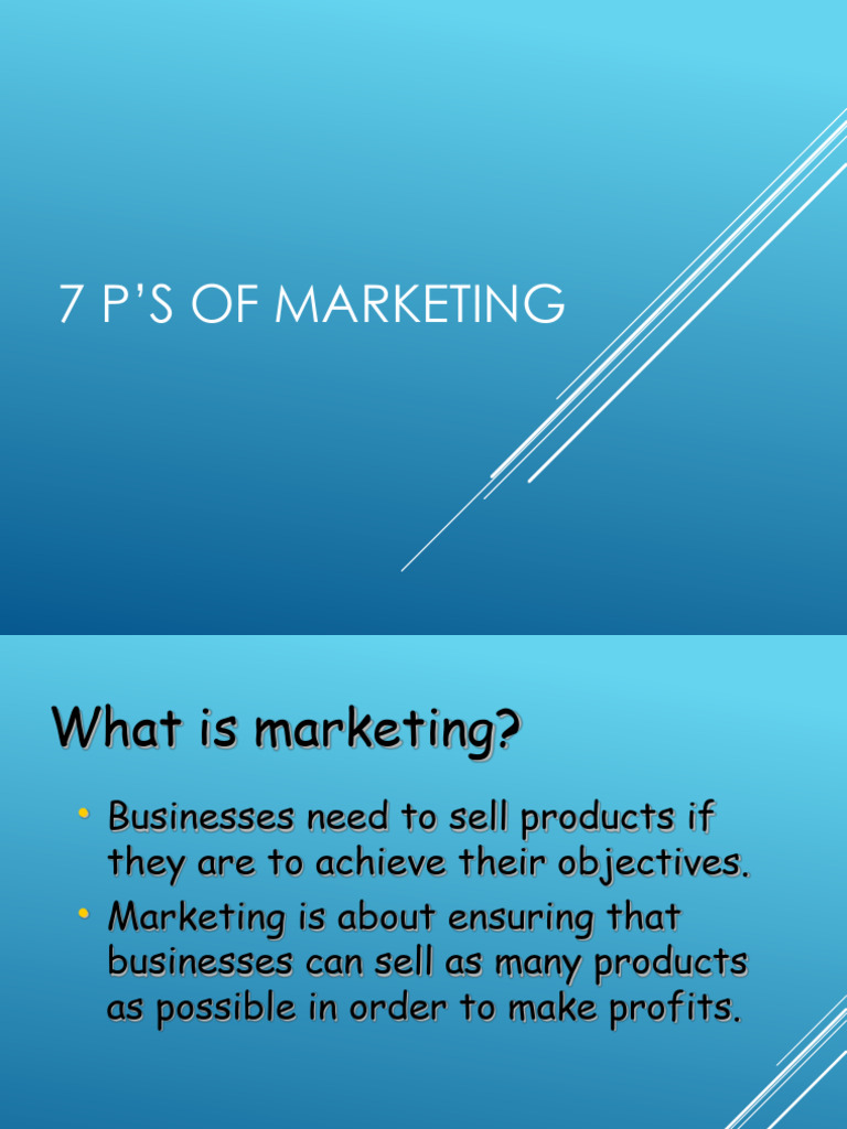 7ps of Marketing | PDF | Marketing | Prices