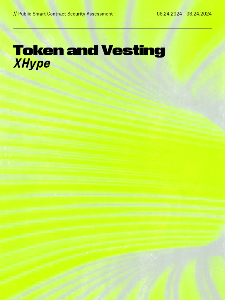 Token and Vesting | PDF | Computer Security | Security