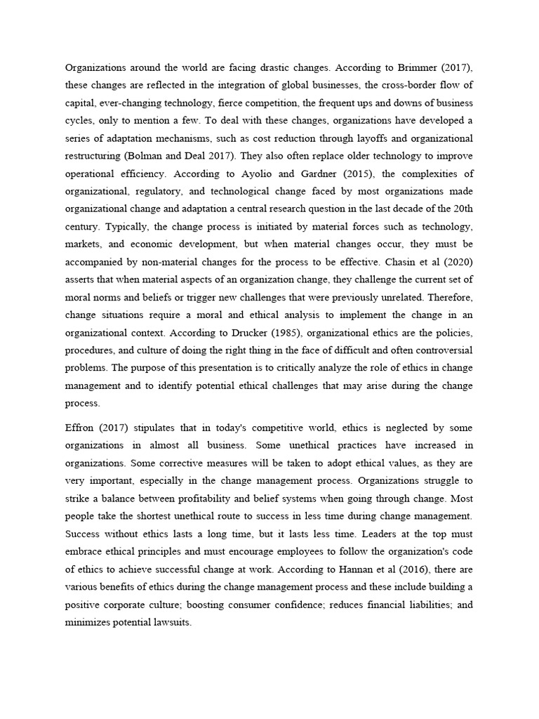 Change Management Pdf Organizational Culture Change Management