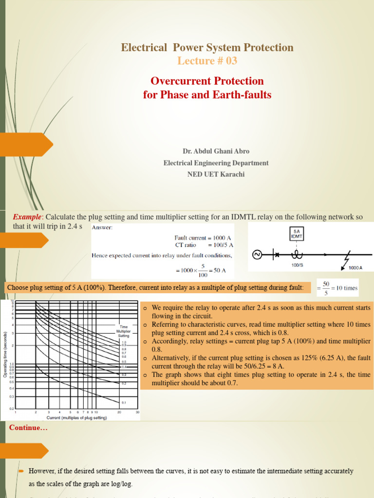Power System Protection EE 523 (Over Current Protection L3) | PDF ...