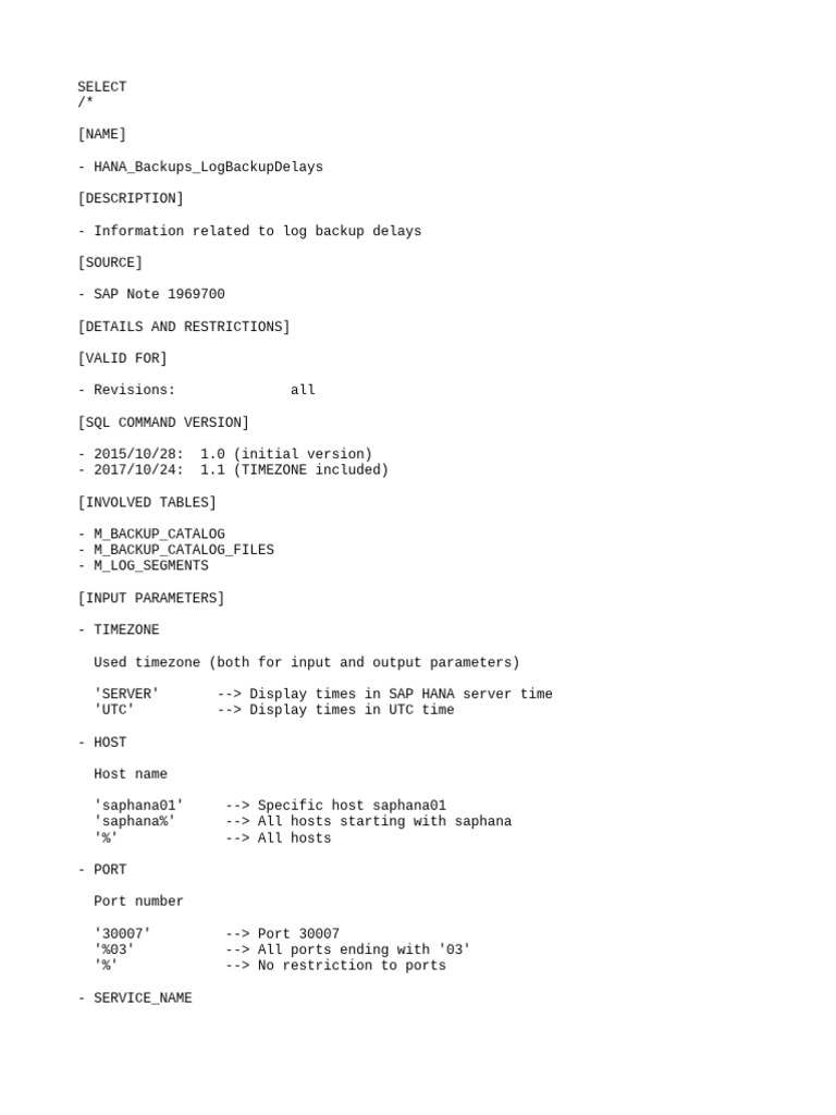 HANA Log Backup Delay Analysis | PDF | Software Engineering | Computer Data