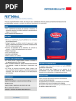 Fester CR-65: Ficha Técnica y Usos | PDF | Hormigón | Agua