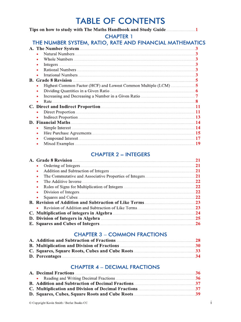 Grade 9 Maths Preview Pdf