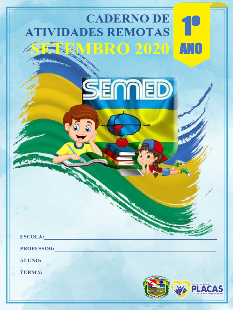 CADERNO DE ATIVIDADES REMOTAS - 1º ANO - Cópia | Download grátis PDF ...