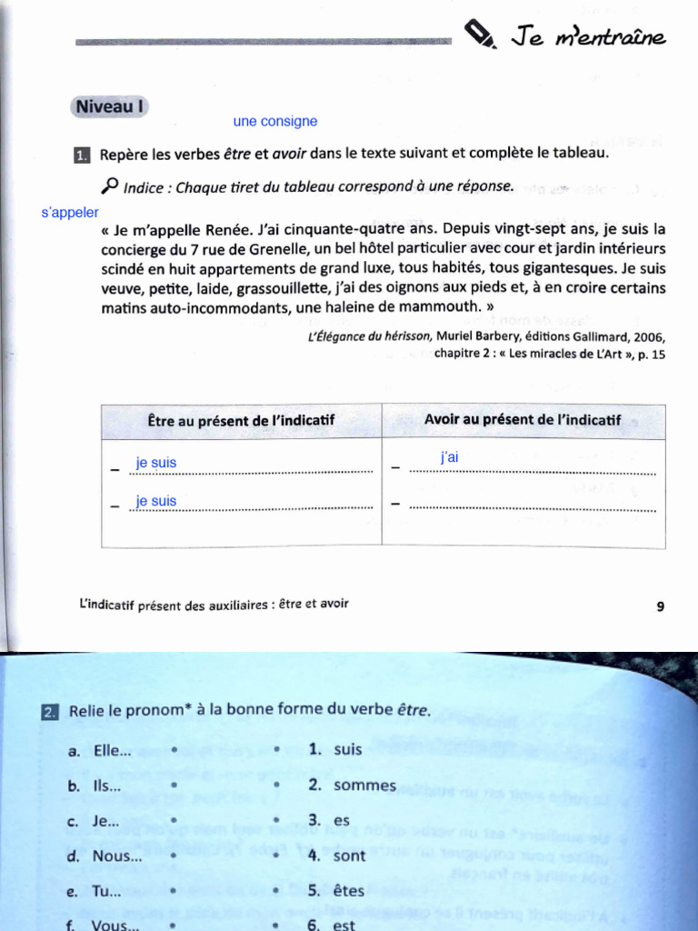 Conjugaison des verbes être et avoir | PDF | Linguistique