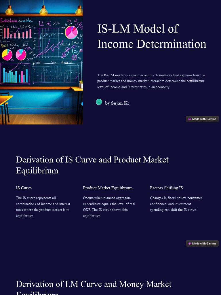 IS-LM Model: Income & Interest Rates | PDF | Fiscal Policy | Economies