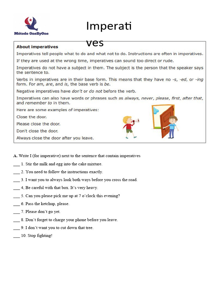 Identifying Imperatives in Sentences | PDF