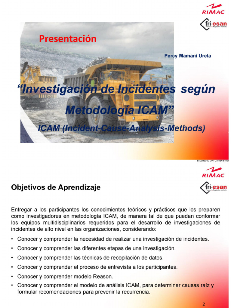 Investigación de accidentes metodología ICAM BOWTIE | PDF