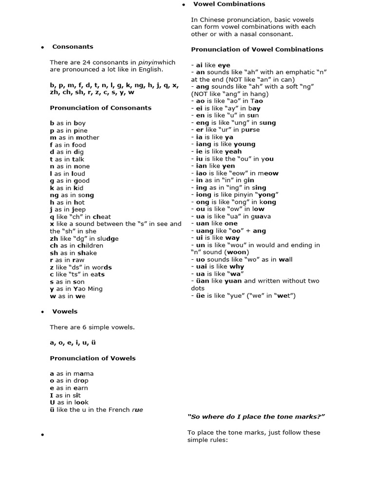 HOW TO PRONOUNCE PINYIN TONES intelligence overview