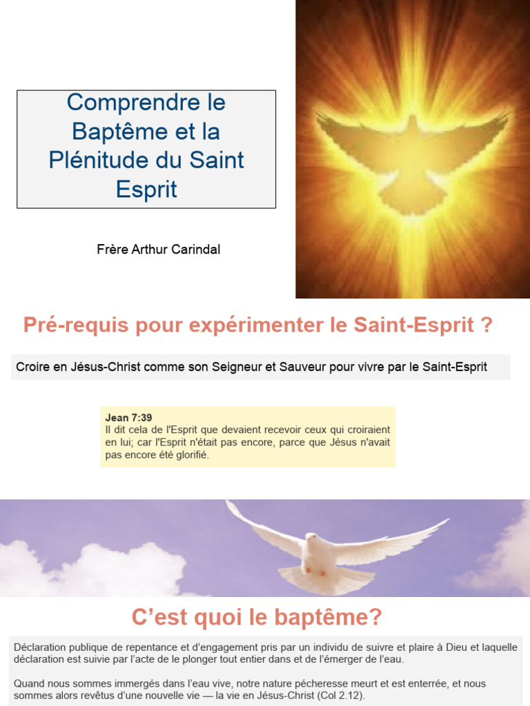 Baptême et Plénitude du Saint-Esprit | PDF | Saint-Esprit | Baptisme