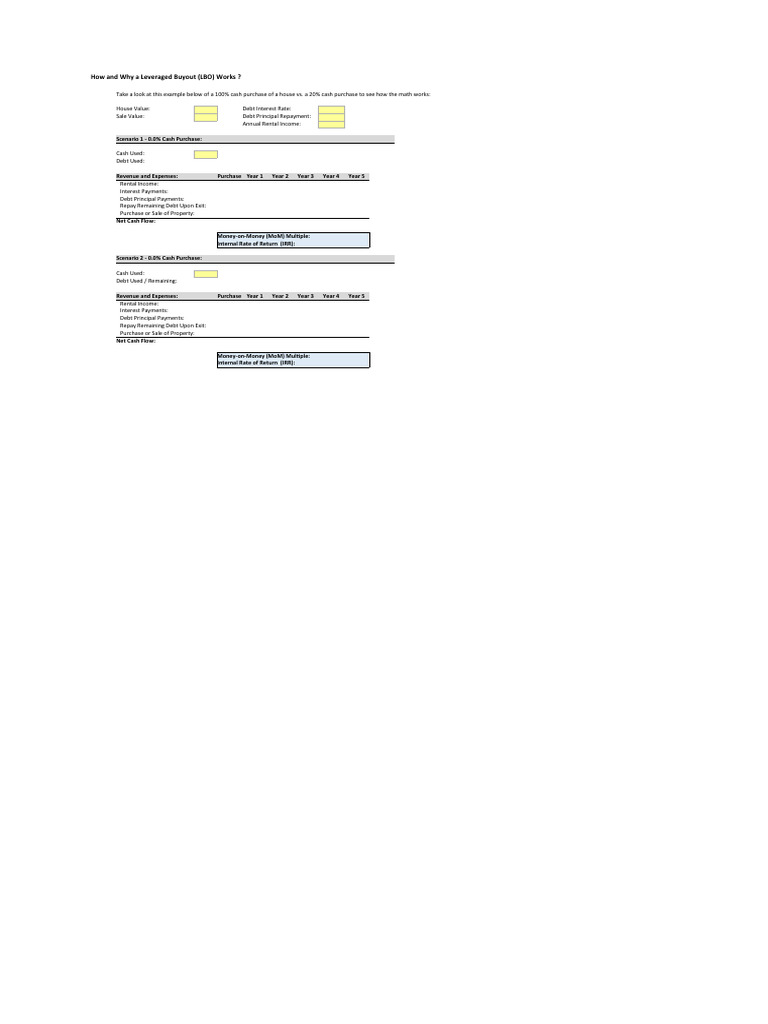 Understanding Leveraged Buyouts (LBOs) | PDF | Internal Rate Of Return ...