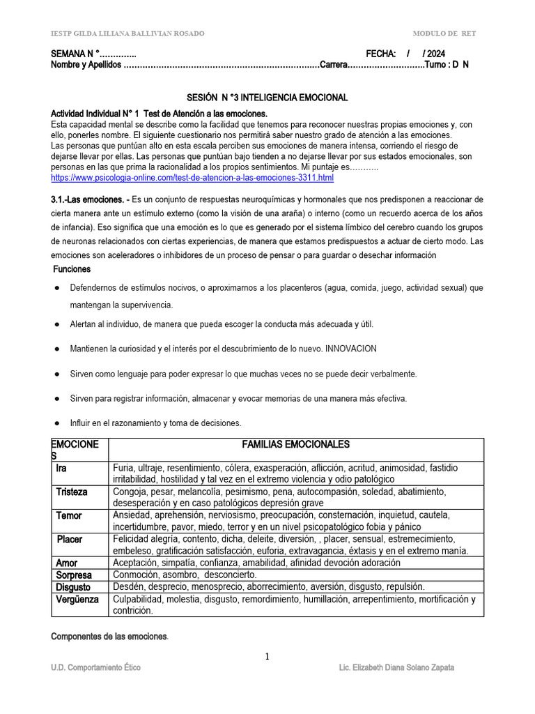 Inteligencia Emocional 3 | PDF | Las emociones | Inteligencia emocional