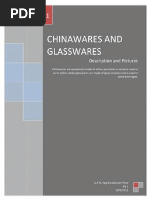 Chinaware and Glassware