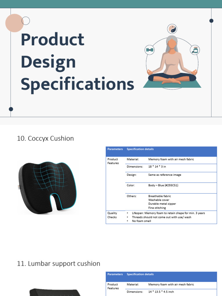 Pillow Specifications Overview | PDF | Pillow | Textiles