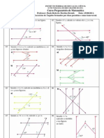 Mat UTFRS 16. Angulos Formados Por Duas Paralelas e Uma Transversal Exercicios