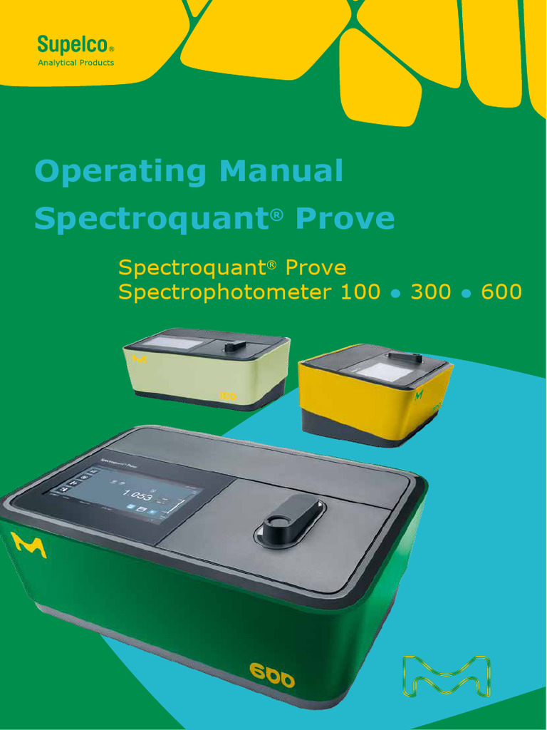 SQ Prove Operating Manual en 2021 04 | PDF | Spectrophotometry | Ph