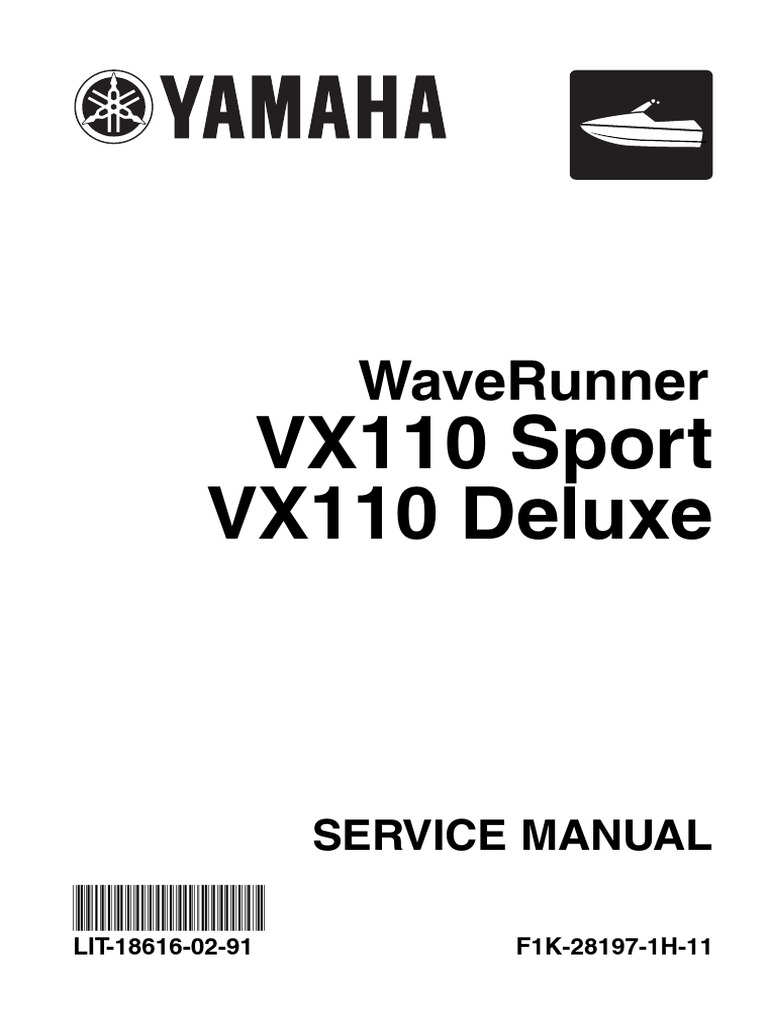 Yamaha VX 110 Service Manual | PDF | Motor Oil | Rotating