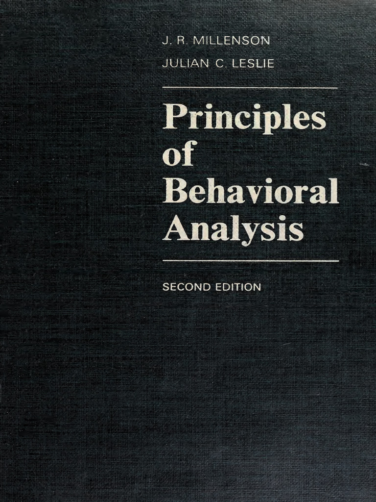 Behavioral Analysis Principles Overview | PDF