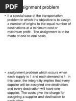 Assignment Problems (1)