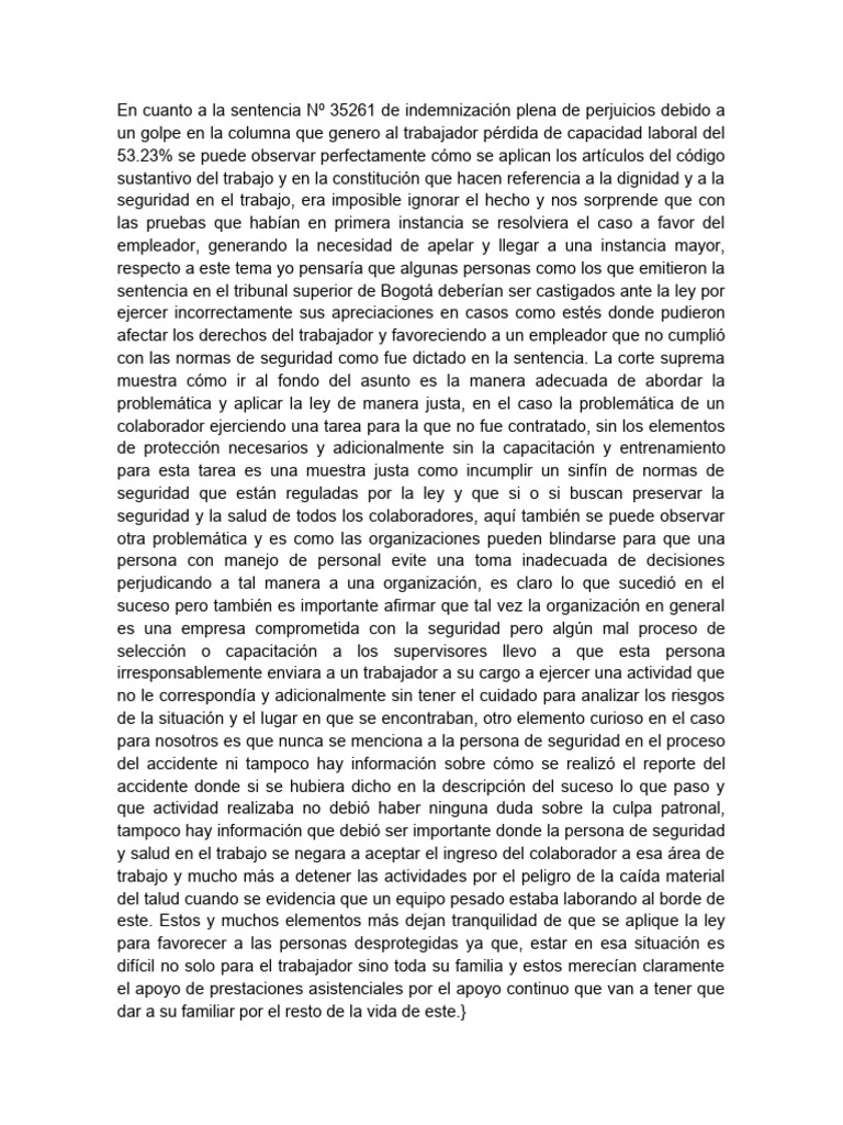 Sentencias | PDF | Derecho laboral | Sentencia (ley)