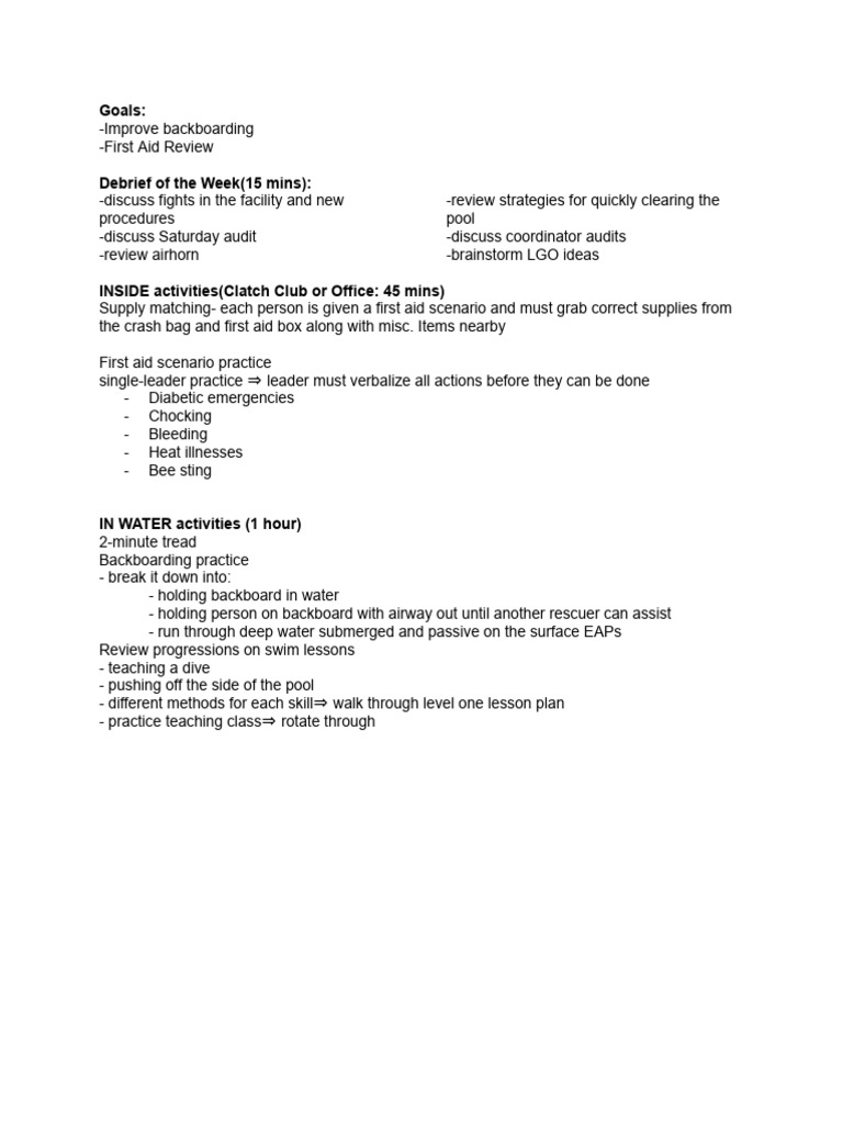 Inservice plan 3 | Download Free PDF | Wound | First Aid