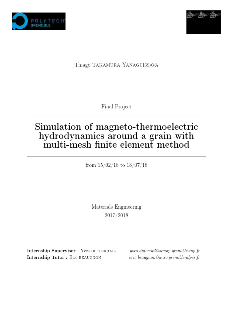 Report SIMaP MagjetoThermoHydronamics Compressedimages PDF | PDF ...
