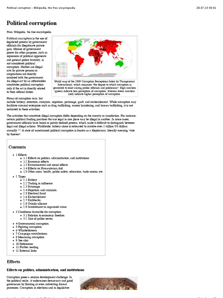 Political Corruption Wikipedia The Free Encyclopedia