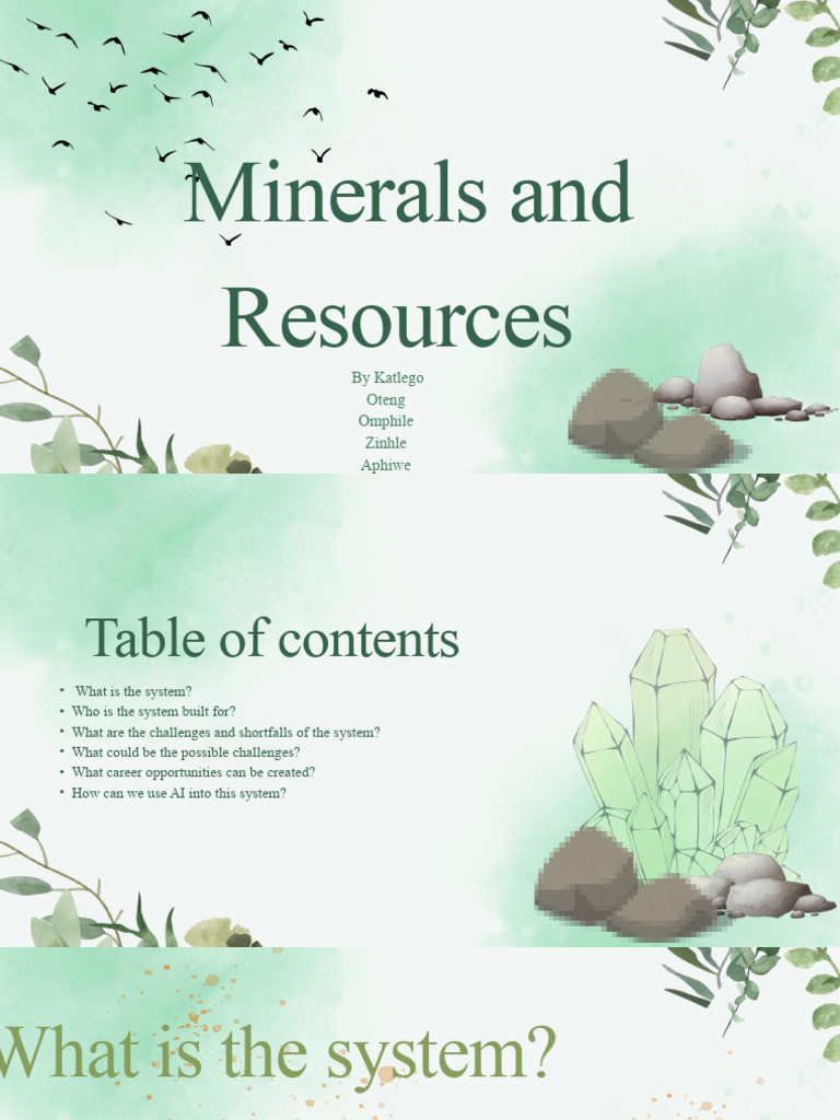 Minerals and Resources | PDF | Mining | Spatial Analysis