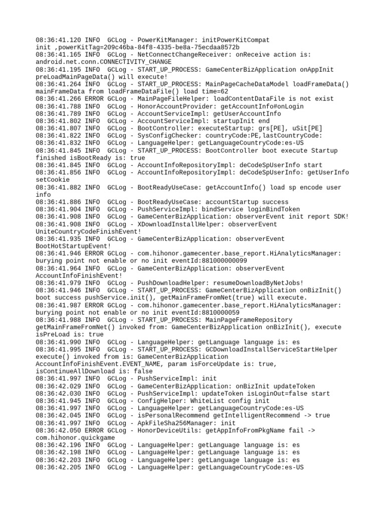 GameCenter Startup Log Analysis | PDF | Computer Engineering | World ...