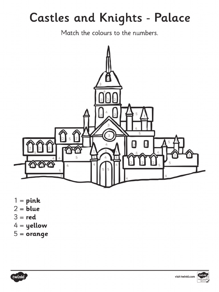 Castles and Knights Colour by Numbers Ver 1 PDF