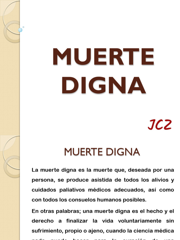 Derechos y Principios de Muerte Digna | PDF | Cuidados paliativos ...
