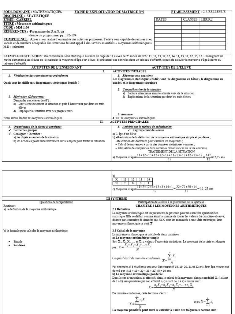 calcul-des-moyennes-arithm-tiques-pdf-moyenne-analyse-math-matique