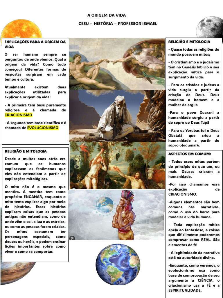 A ORIGEM DA VIDA | PDF | Criacionismo | Deus
