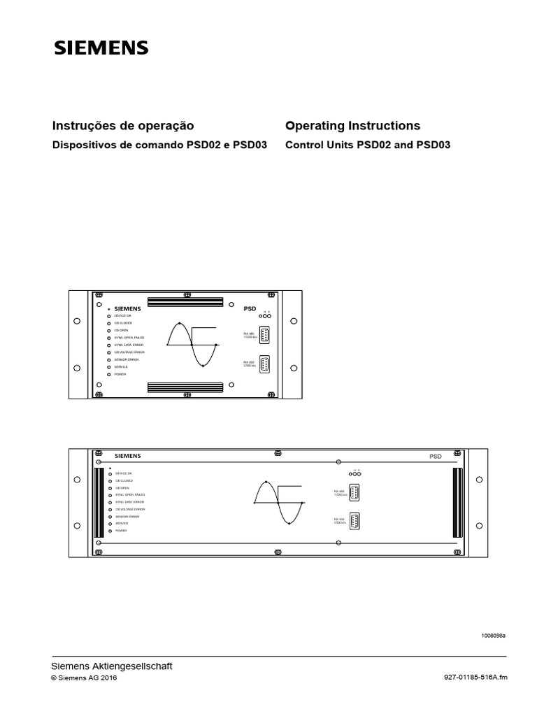 Instruções de Operação PSD02 e PSD03 | PDF | Engenharia Elétrica ...
