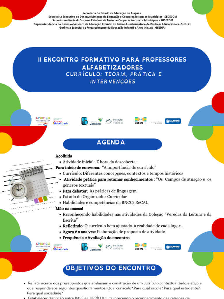 Ii Encontro Formativo Para Professores Alfabetizadores 2024 Canva