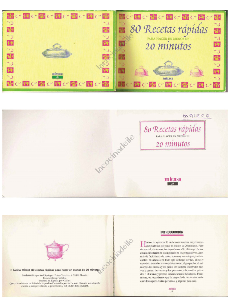 80 Recetas en Menos de 20 Minutos | PDF