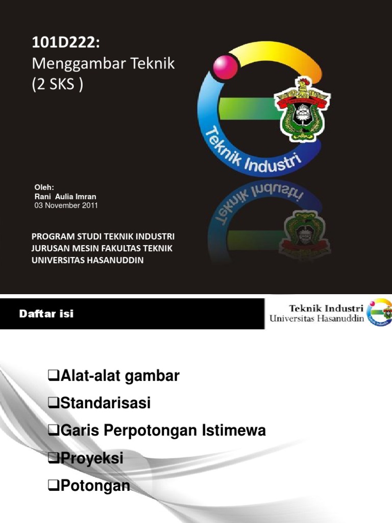  MATERI  GAMBAR TEKNIK 