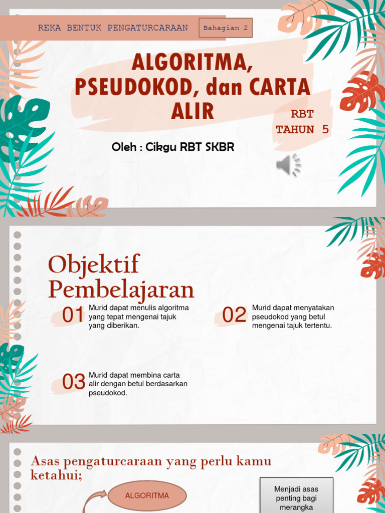 Algoritma dan Pseudokod RBT Tahun 5 | PDF