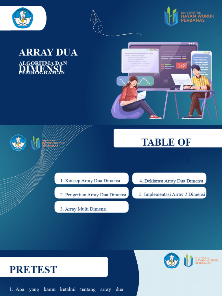 Cara Mengakses Array Dua Dimensi | PDF