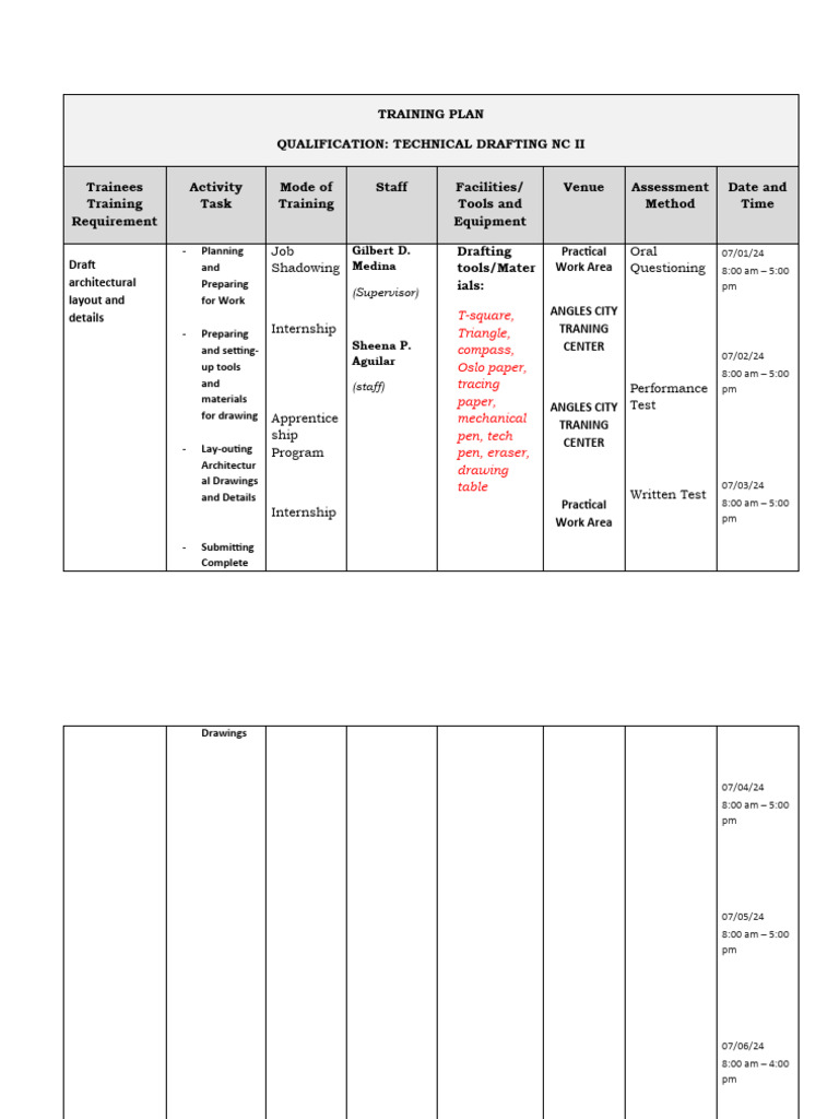 Training Plan Final JB - RAMOS | PDF