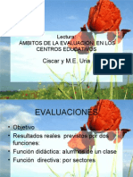 Ambitos de La Evaluacion