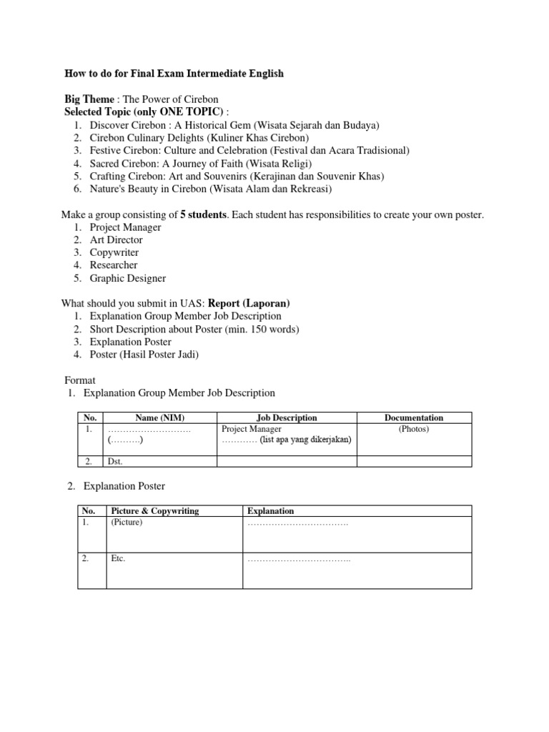 How To Do For Final Exam Intermediate English | PDF | Foreign Language ...
