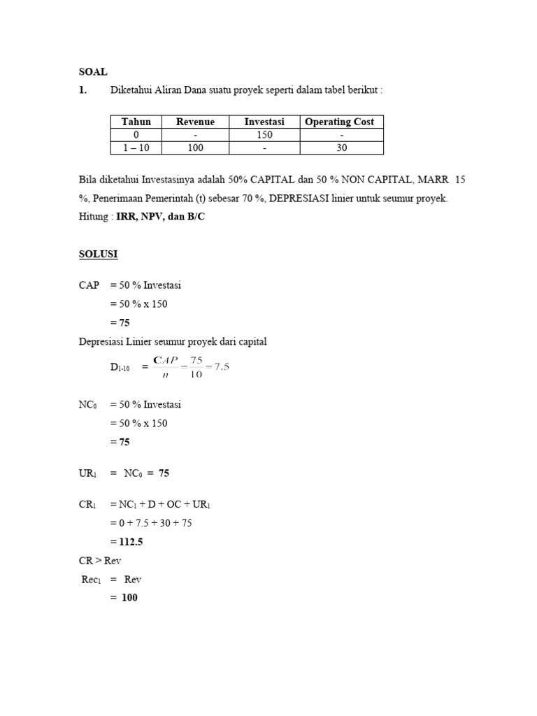 Soal Capital, Non Capital, Subsidi | PDF