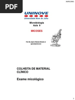Microbiologia Clínica  - aula 9 - MICOSES