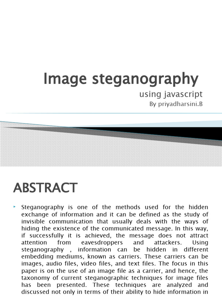 Deep Learning in Image Steganography | PDF | Computing